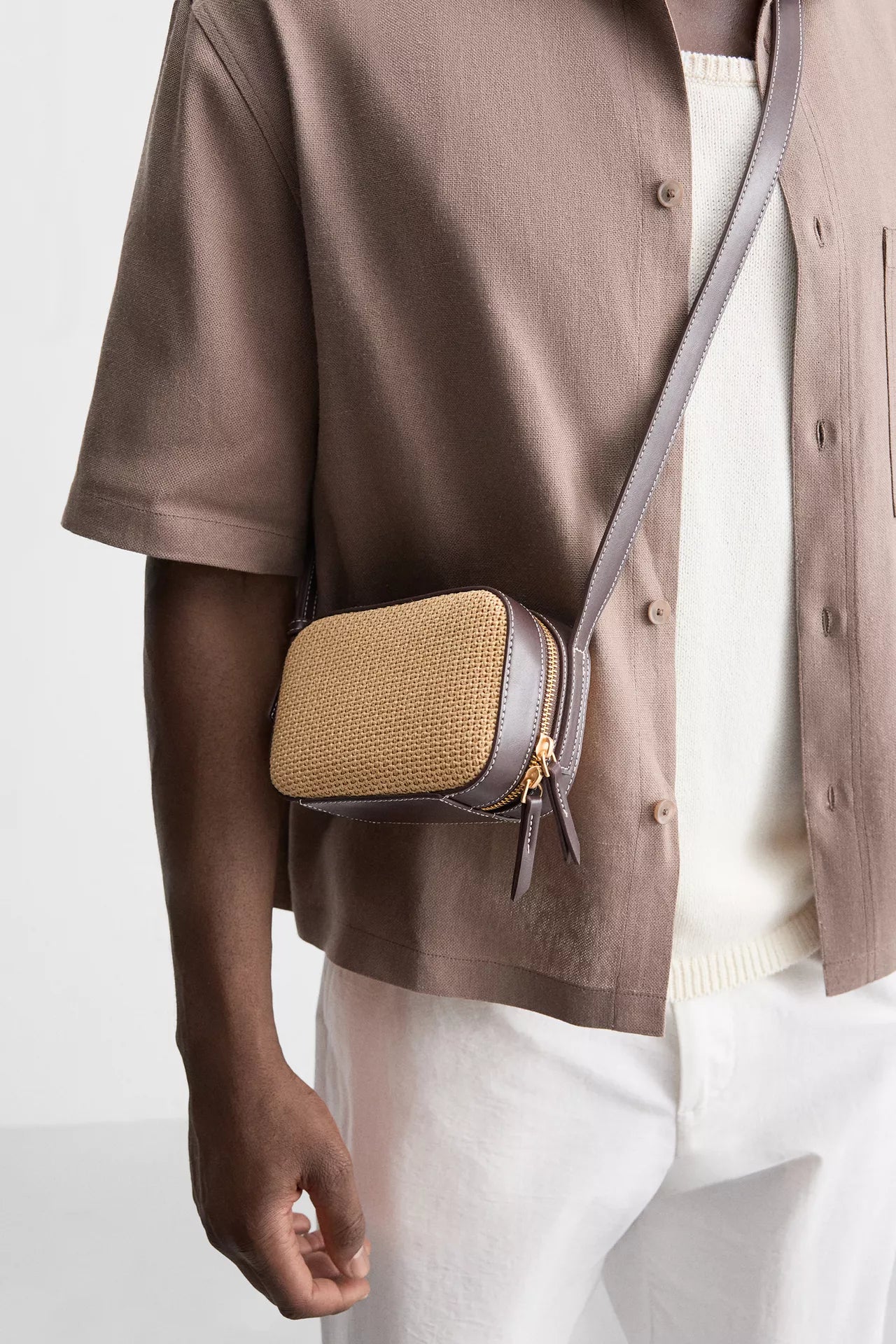Khaki Woven Finish Zara
