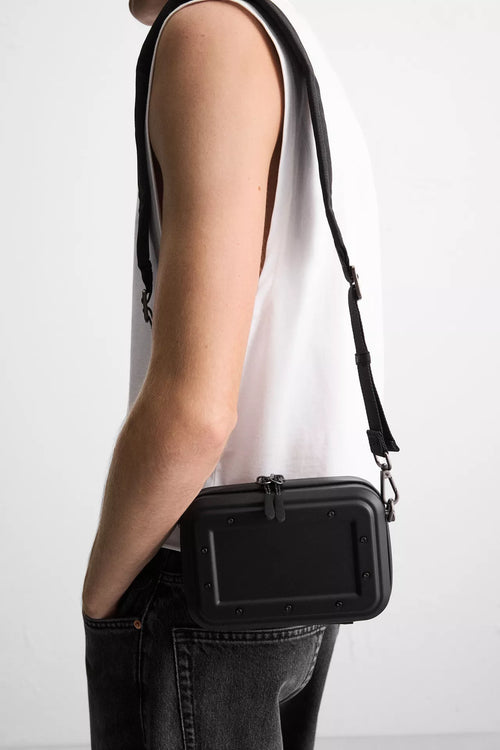 Black Rubber Crossbody Zara
